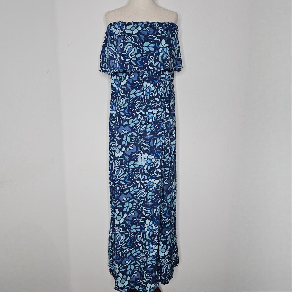 NWT Japna Women's Blue Print Dress Size Medium